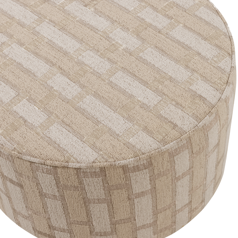 WOOOD SARLI Puff Låg Chenille Natur/Beige