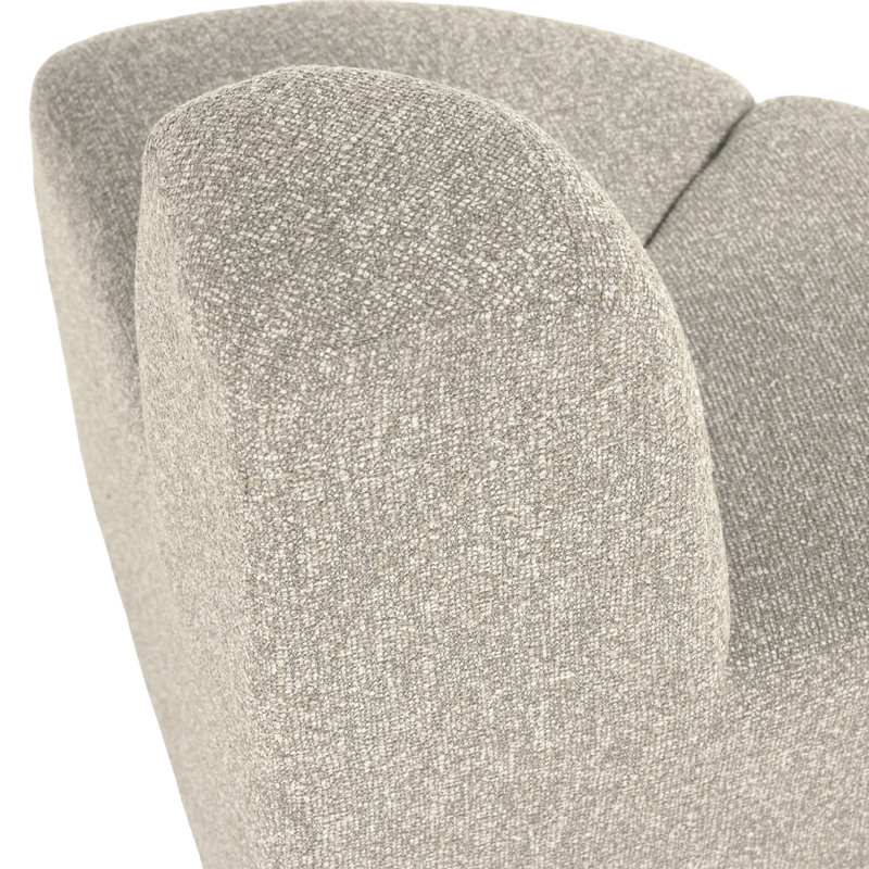 WOOOD Mojo Rund Hörnmodul till Matbänk med Ryggstöd i Bouclé Beige