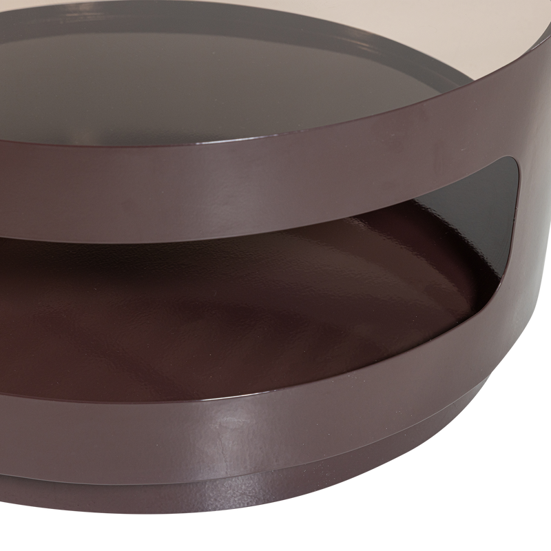 WOOOD SERO Soffbord i Metall och Glas, Brun