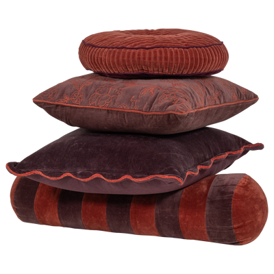 WOOOD Sova kuddar bomullssammet rosa/lila 4-pack