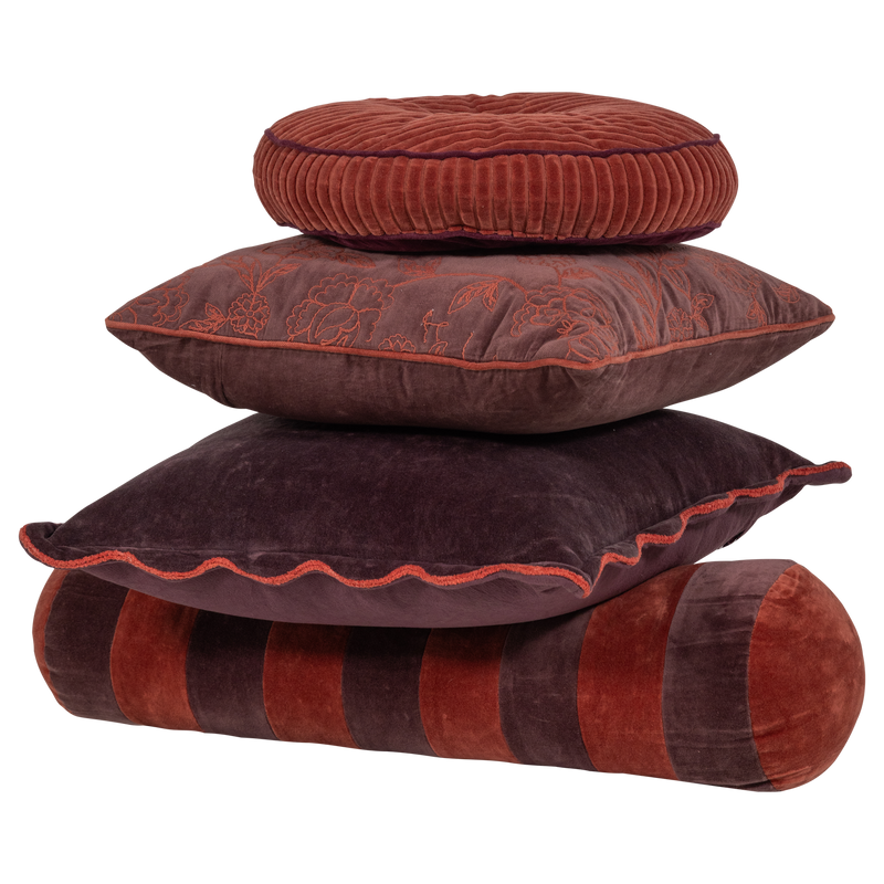 WOOOD Sova kuddar bomullssammet rosa/lila 4-pack