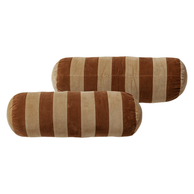 WOOOD Rela kuddar bomullssammet brun/ecru 4-pack
