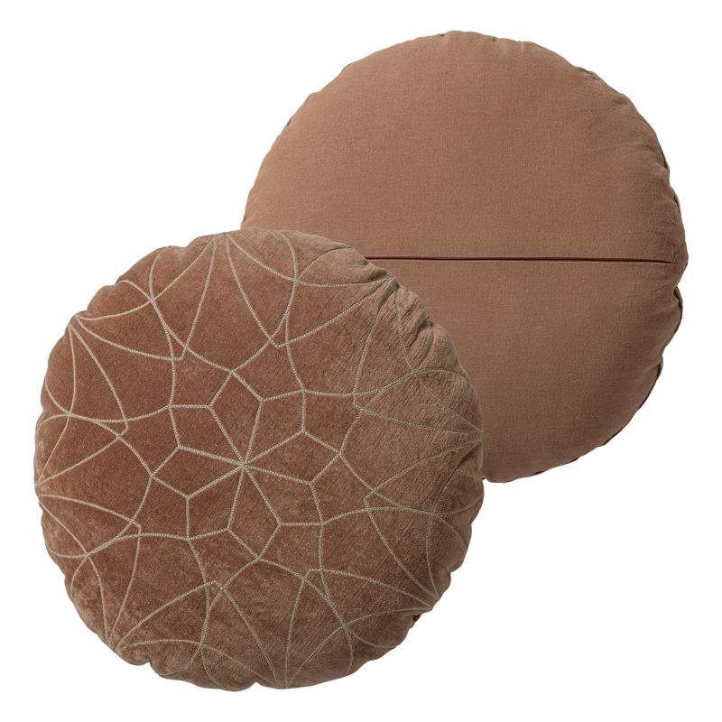 WOOOD Luvo kuddar bomullssammet rosa/sand 4-pack