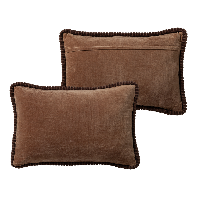 WOOOD Luvo kuddar bomullssammet rosa/sand 4-pack