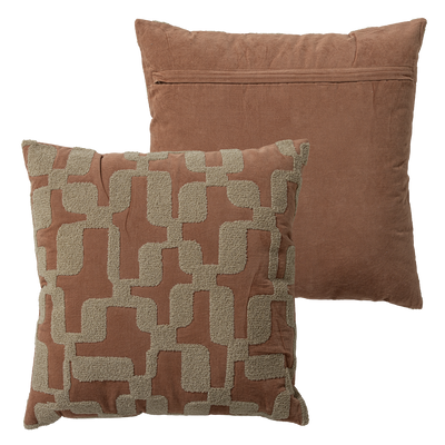 WOOOD Luvo kuddar bomullssammet rosa/sand 4-pack