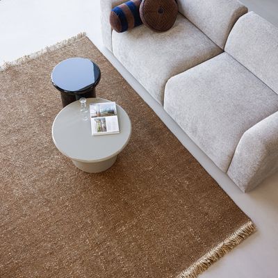 WOOOD Mavon sidobord runt högglans sand Ø60 cm