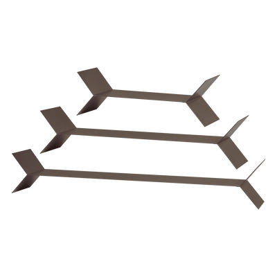 WOOOD Lorin vägghyllor metall mockabrun 3-pack