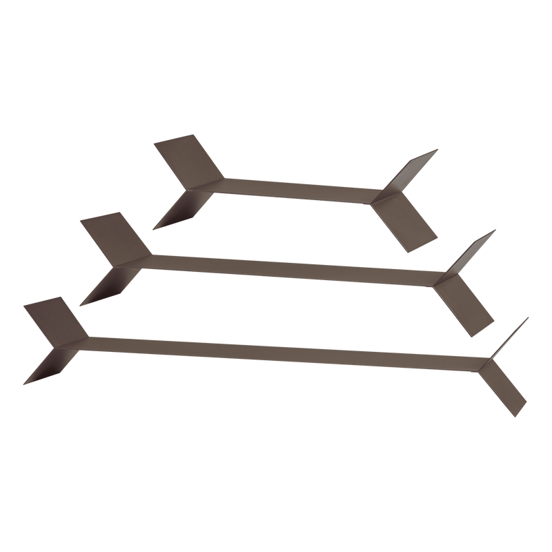 WOOOD Lorin vägghyllor metall mockabrun 3-pack