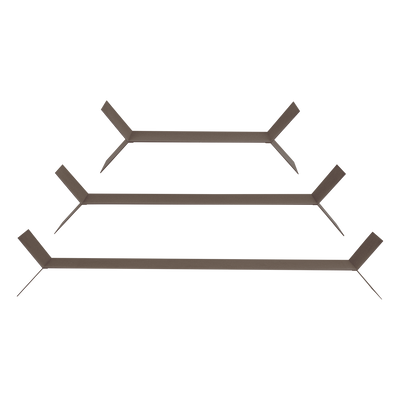 WOOOD Lorin vägghyllor metall mockabrun 3-pack