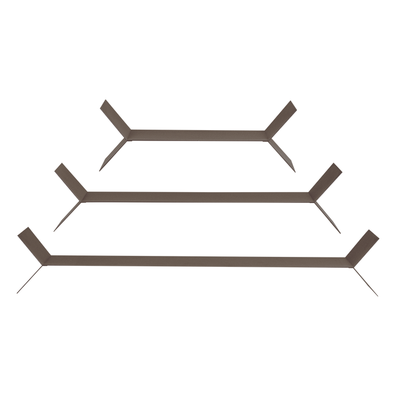 WOOOD Lorin vägghyllor metall mockabrun 3-pack