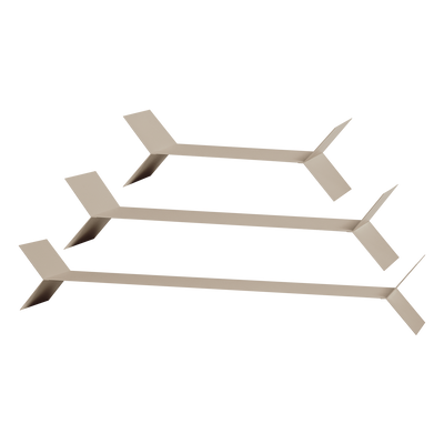 WOOOD Lorin vägghyllor metall sand 3-pack