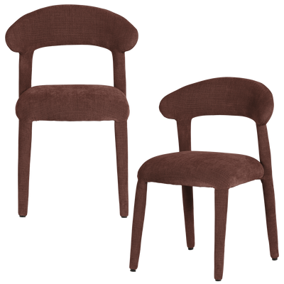 WOOOD Sile matstol linnelook vinröd 2-pack