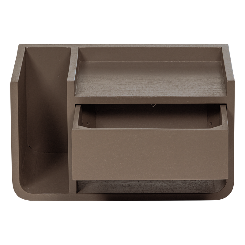 WOOOD Slo vägghängt sängbord mangoträ mockabrun vänster