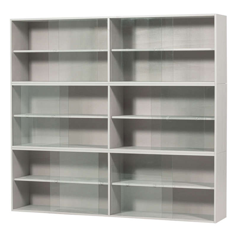 WOOOD Klink vitrinskåp furu mist 200 cm