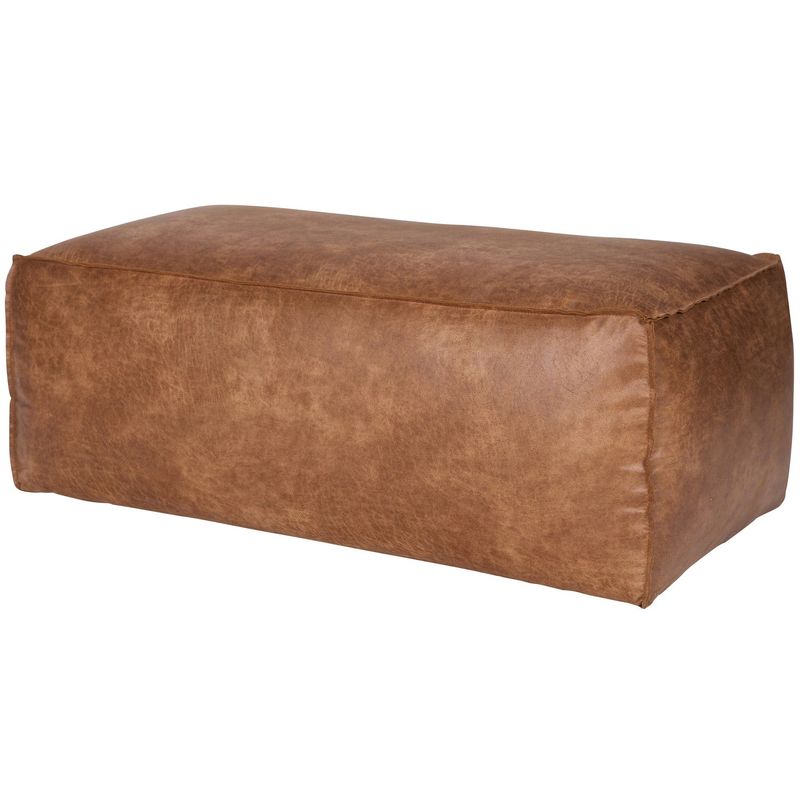 WOOOD RODEO Puff 43x120 Ekoläder Konjak