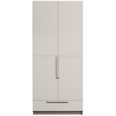 WOOOD PURE 2-dörrars garderob SPLIT Furu Dammrosa