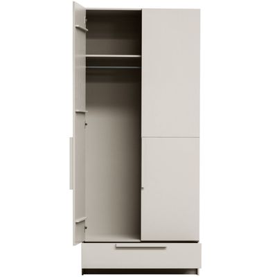 WOOOD PURE 2-dörrars garderob SPLIT Furu Dammrosa