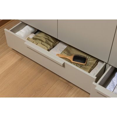 WOOOD PURE 3-dörrars garderob SPLITDOOR Furu Dammrosa