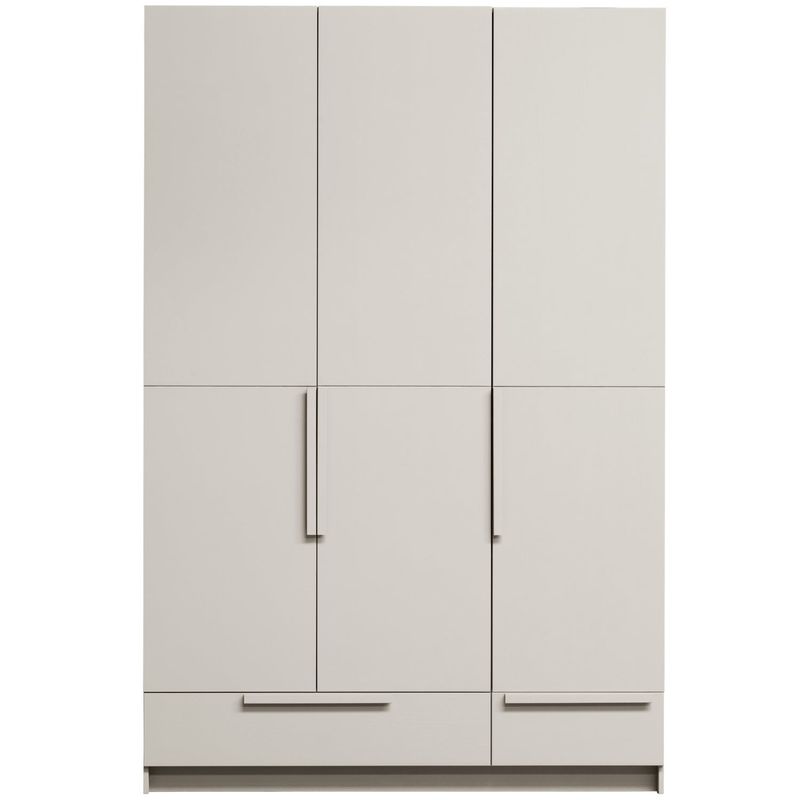 WOOOD PURE 3-dörrars garderob SPLITDOOR Furu Dammrosa