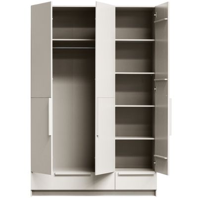 WOOOD PURE 3-dörrars garderob SPLITDOOR Furu Dammrosa