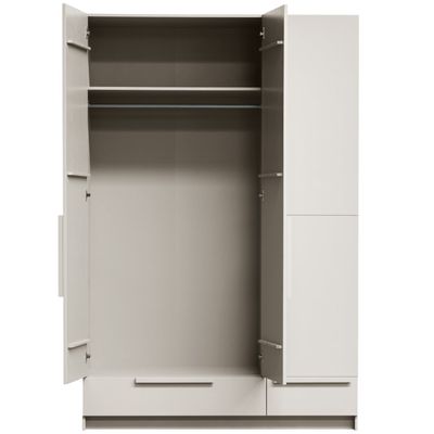 WOOOD PURE 3-dörrars garderob SPLITDOOR Furu Dammrosa