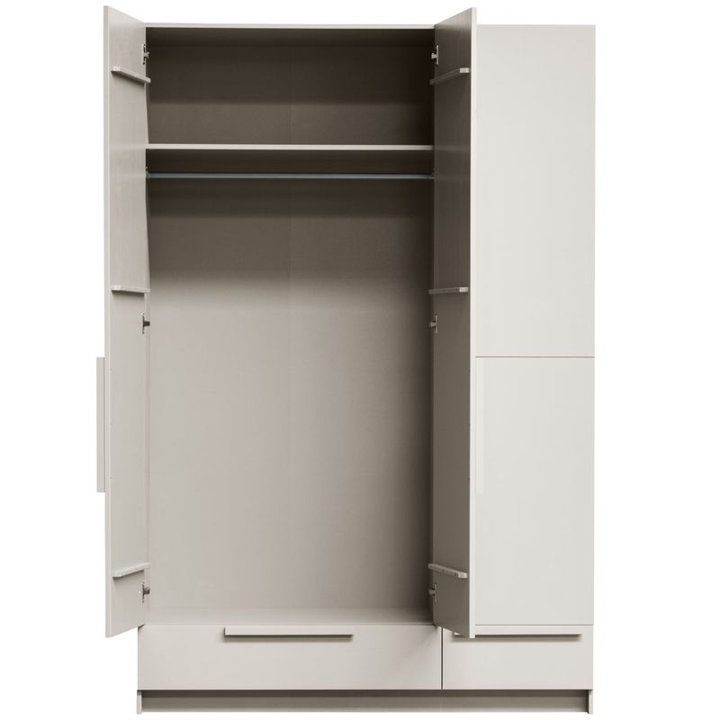 WOOOD PURE 3-dörrars garderob SPLITDOOR Furu Dammrosa
