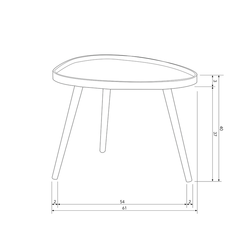 WOOOD MAE Sidobord MDF/Furu Sepia Natur