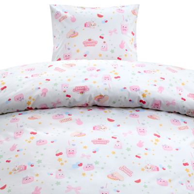 Borganäs Mönstrat Lovely Capybara bomullspåslakanset multi 150x210 cm 2 delar