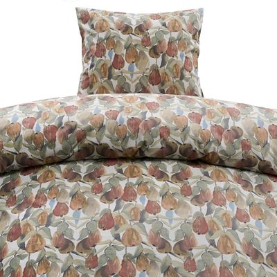 Borganäs Höstpäron påslakanset i bomull multi 150x210 cm 2 delar