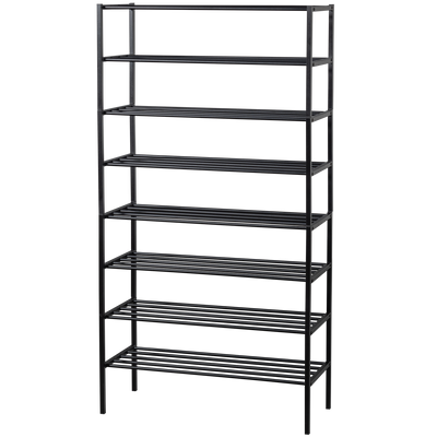 WOOOD FERRO Skohylla 4-pack Metall Svart