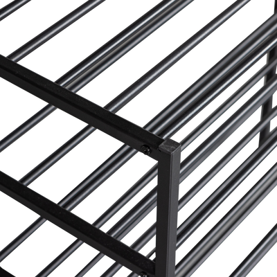 WOOOD FERRO Skohylla 4-pack Metall Svart
