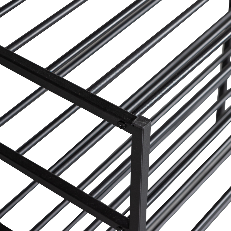 WOOOD FERRO Skohylla 4-pack Metall Svart