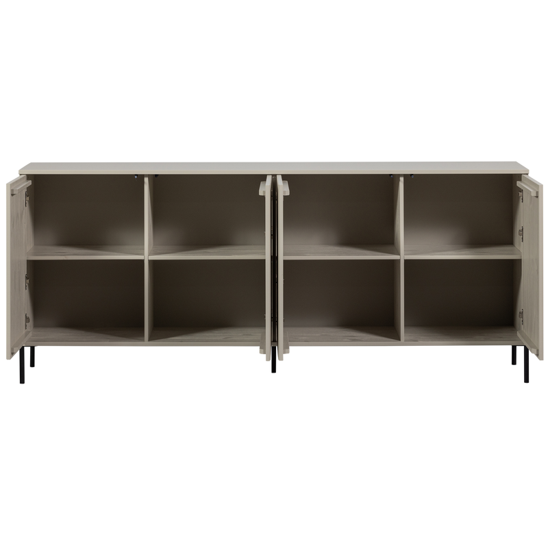 WOOOD NEW GRAVURE Sideboard 200 cm i Furu Dammrosa