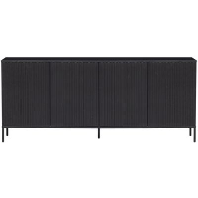 WOOOD NEW GRAVURE Sideboard 200 cm Furu Svart