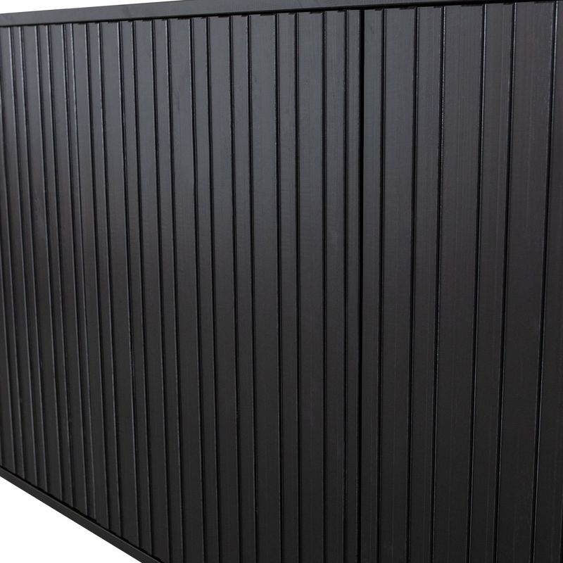 WOOOD NEW GRAVURE Sideboard 200 cm Furu Svart