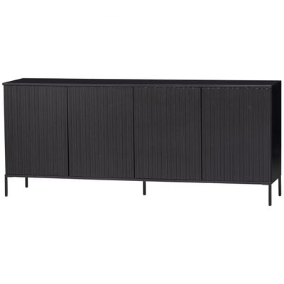 WOOOD NEW GRAVURE Sideboard 200 cm Furu Svart