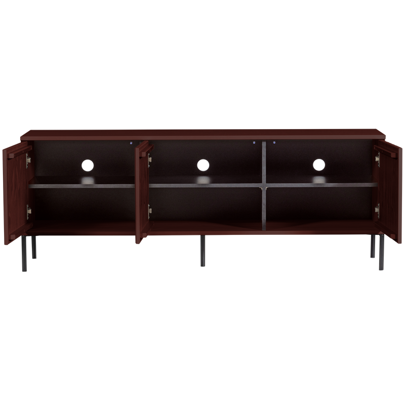 WOOOD NEW GRAVURE TV-bänk 150 cm Furu Vinröd