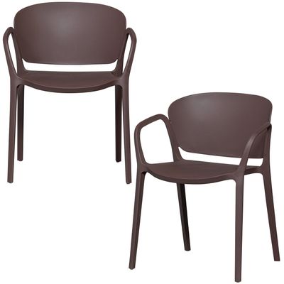 WOOOD BENT Trädgårdsstol Plast Lila/Brun
