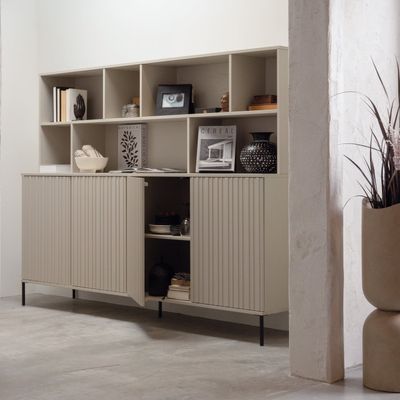 WOOOD NEW GRAVURE Sideboard 200 cm i Furu Dammrosa
