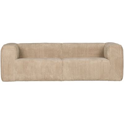 WOOOD BEAN 3,5-sits Soffa i Ribbat Tyg Travertin