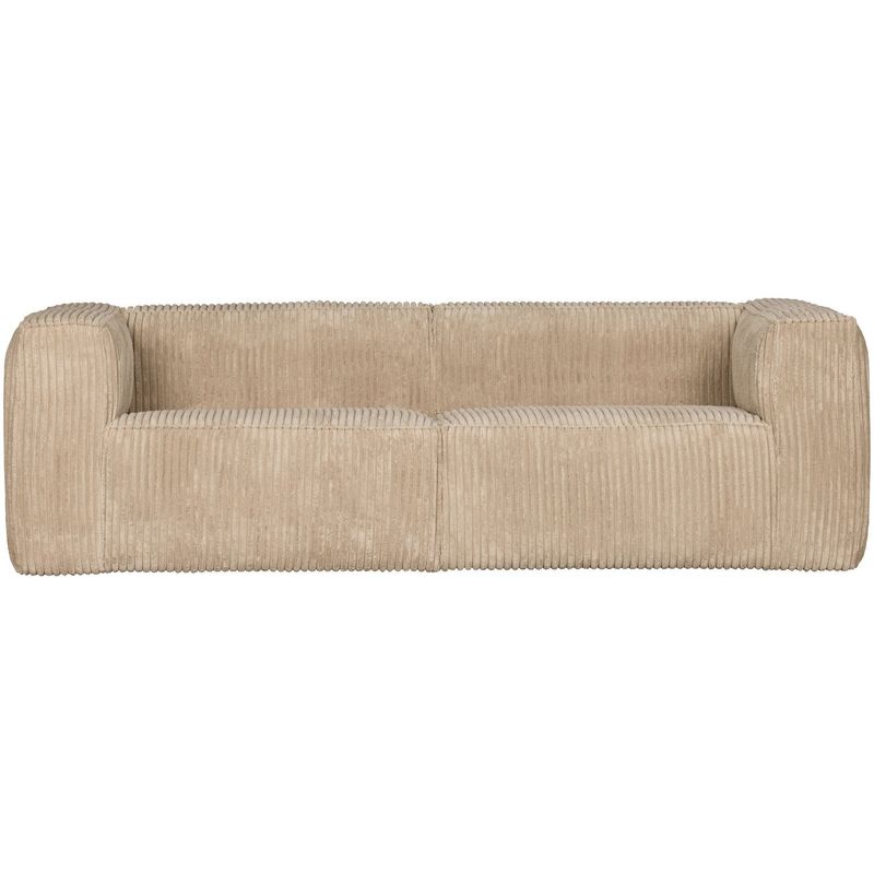 WOOOD BEAN 3,5-sits Soffa i Ribbat Tyg Travertin