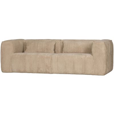 WOOOD BEAN 3,5-sits Soffa i Ribbat Tyg Travertin
