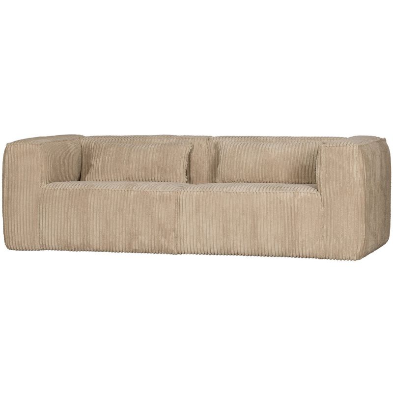 WOOOD BEAN 3,5-sits Soffa i Ribbat Tyg Travertin