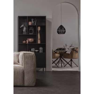 WOOOD BEAN 3,5-sits Soffa i Ribbat Tyg Travertin
