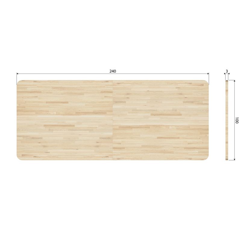 WOOOD COMBI-TABLO: XL Bordsskiva Ek 240x100 & ZEELAND Ben