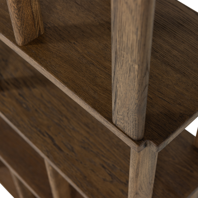 WOOOD RISS Bokhylla i Ek Natur 186x90 cm