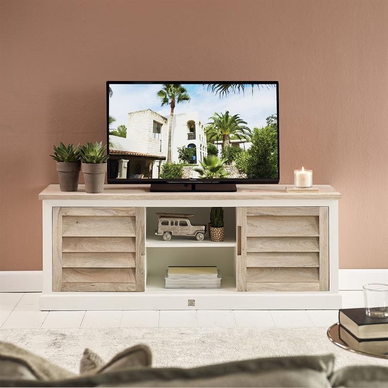 Riviera Maison Pacifica mediebänk brun