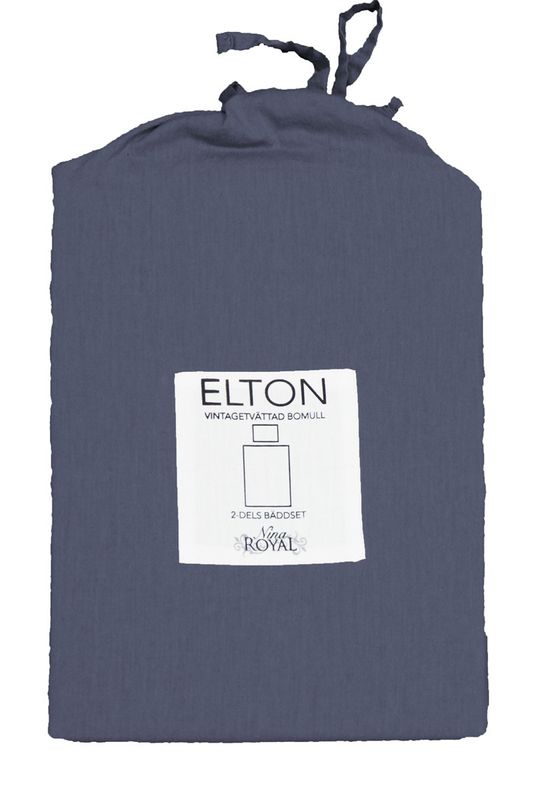 Redlunds Elton Påslakanset Navy 150x210 50x60 cm