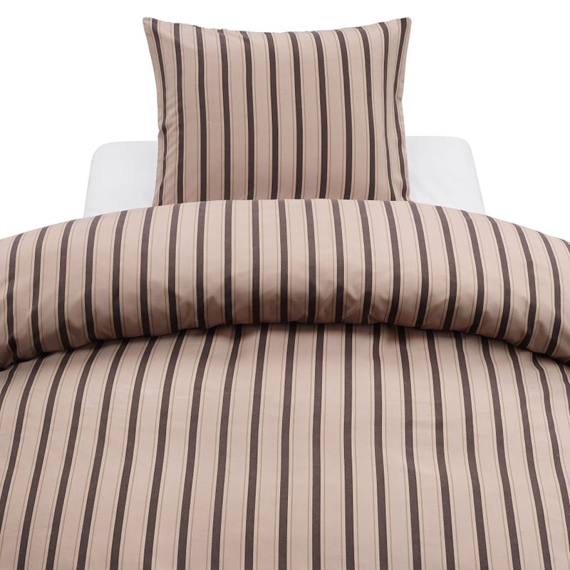 Borganäs Miranda Microfiber påslakanset brun 150x210 cm 2 delar