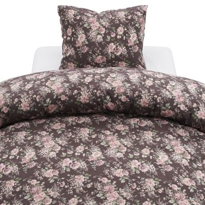 Borganäs Penny Microfiber påslakanset brun 150x210 cm 2 delar